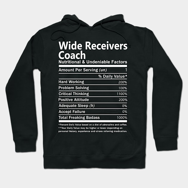 Wide Receivers Coach T Shirt - Nutritional and Undeniable Factors Gift Item Tee Hoodie by Ryalgi